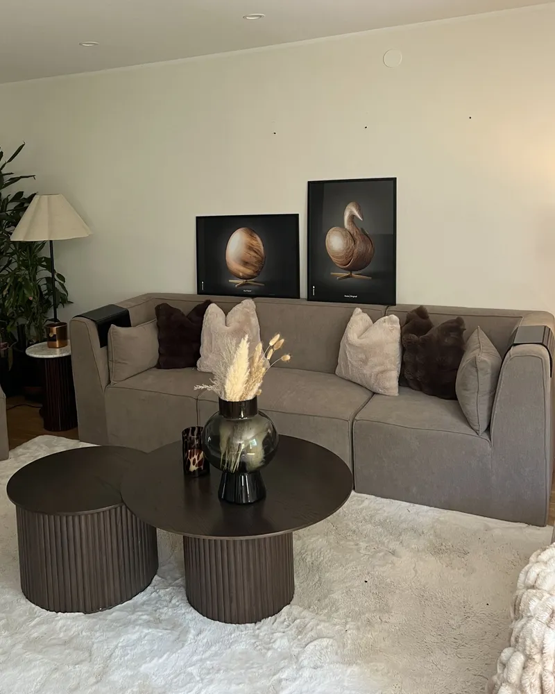 3 Seater Modular Jumbo Cord Sofa Taupe LEMVIG
