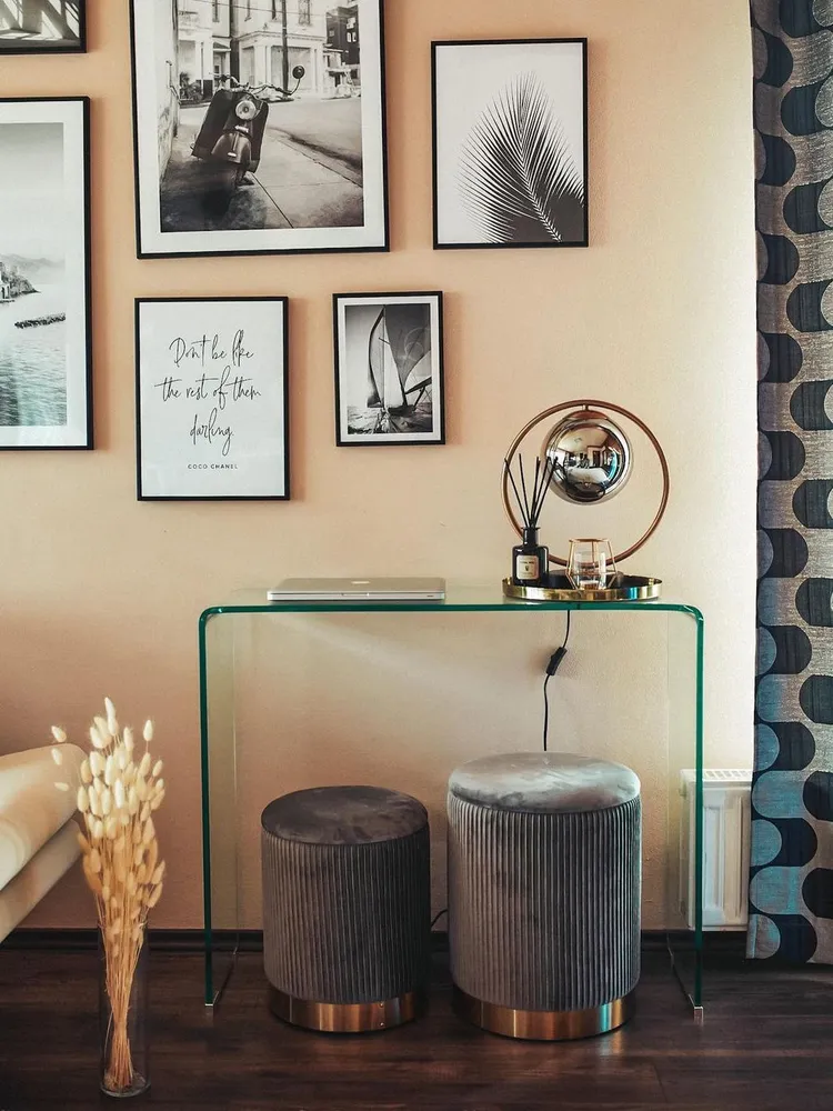 Set 2 Velvet Storage Pouffes Grey MIRAMAR