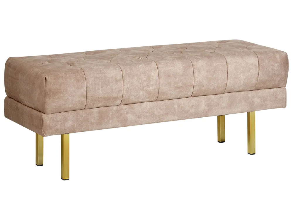 Velvet Bench Taupe ROSEVILLE