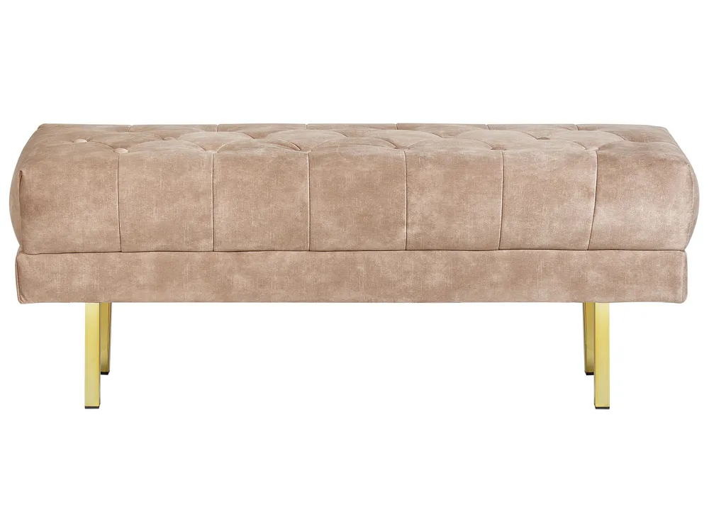 Velvet Bench Taupe ROSEVILLE