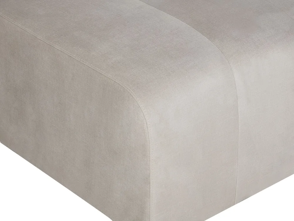 Velvet Ottoman Beige FALSTERBO