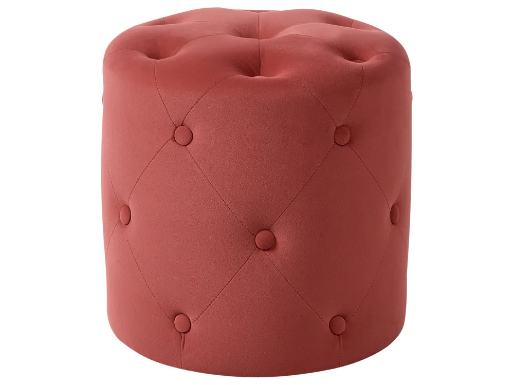 Velvet Pouffe Burgundy COROLLA