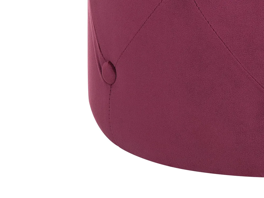Velvet Pouffe Burgundy COROLLA