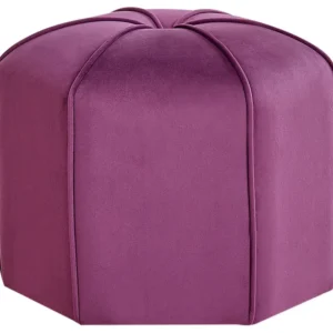 Velvet Pouffe Purple WISHEK