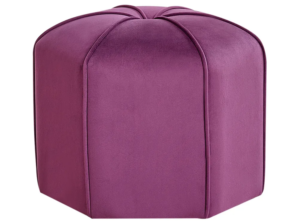 Velvet Pouffe Purple WISHEK