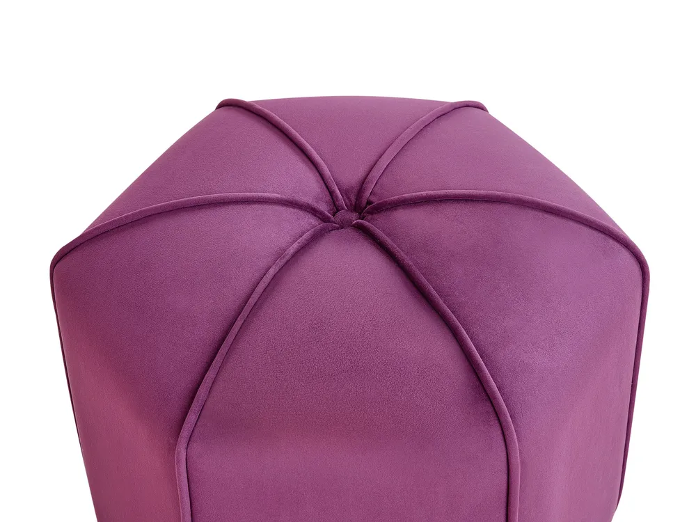 Velvet Pouffe Purple WISHEK
