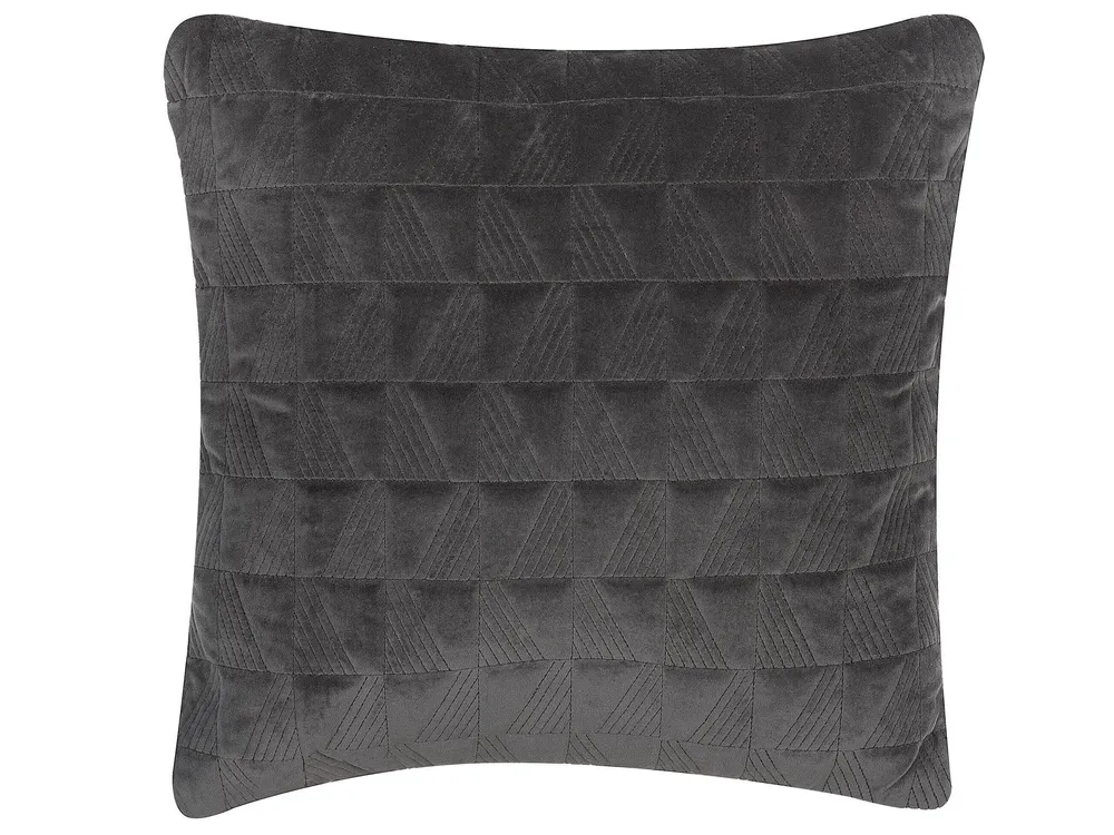 Almofada decorativa algodão cinzento com relevo 45 x 45 cm LALAM
