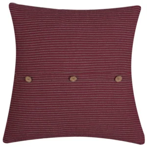 Almofada decorativa às riscas vermelha 45 x 45 cm CAMPANULA