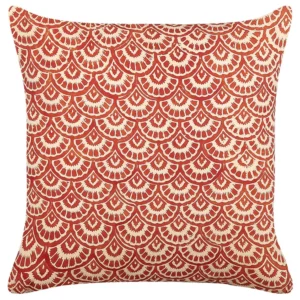 Almofada decorativa vermelha e branca 45 x 45 cm RHUS