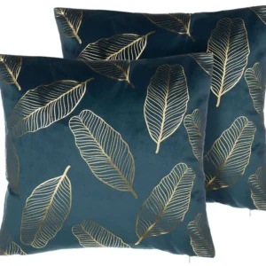 Conjunto de 2 almofadas decorativas azul 45 x 45 cm FREESIA