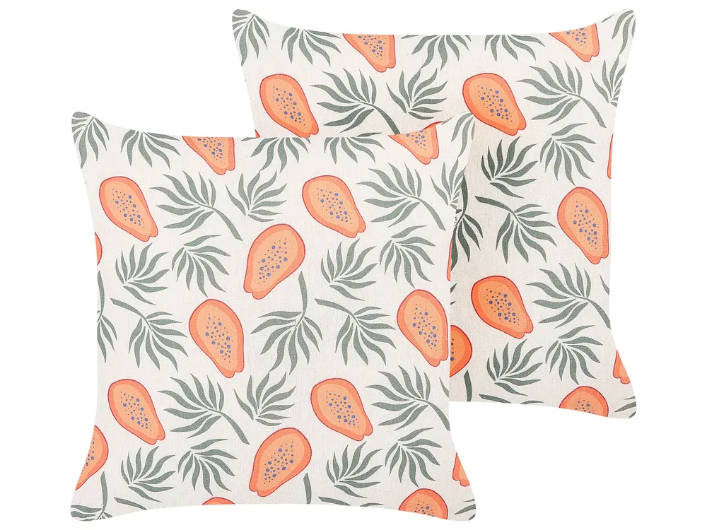 Conjunto de 2 almofadas decorativas multicolores 45 x 45 cm AVENS