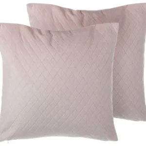Conjunto de 2 almofadas decorativas rosa 45 x 45 cm PASQUE