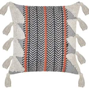 Cotton Cushion Chevron Pattern 45 x 45 cm Multicolour BOUVARDIA