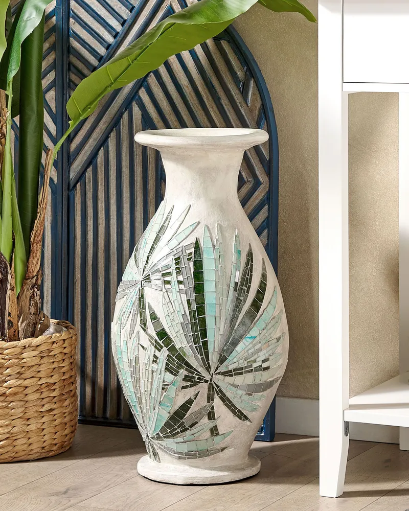 Jarro decorativo RAWAS criado à mão Cerâmica Branco