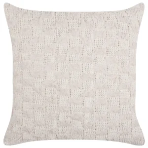Knitted Cushion 45 x 45 cm Bege claro BASALIM