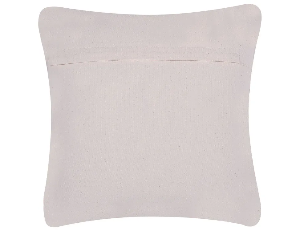 Leather Cushion Patchwork Pattern 45 x 45 cm Grey NELLAD