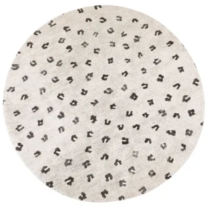 Round Cotton Area Rug ⌀ 140 cm Beige AFIS