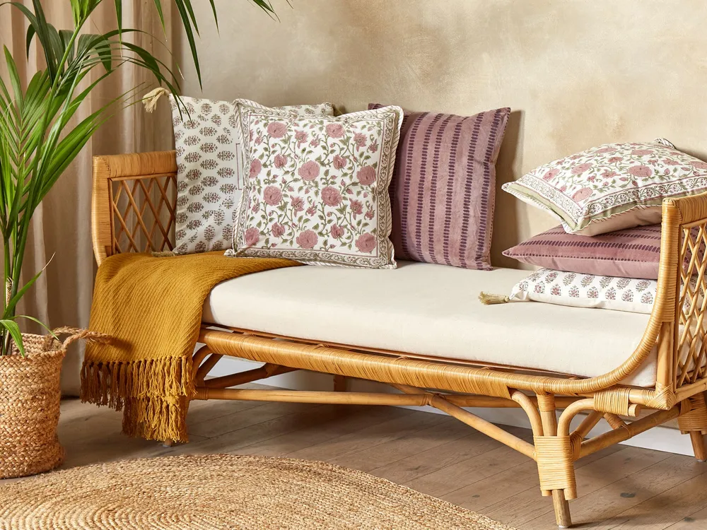 Set 2 Cotton Cushions Floral Pattern 45 x 45 cm Multicolour CELTIS