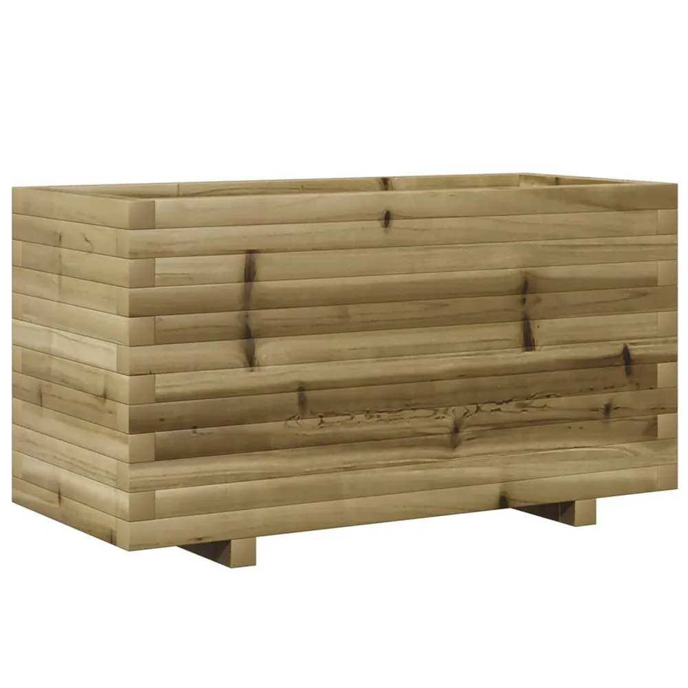 Vaso/floreira de jardim 90x40x49,5 cm madeira pinho impregnada
