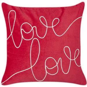 Velvet Cushion 45 x 45 cm Red SIDERASIS