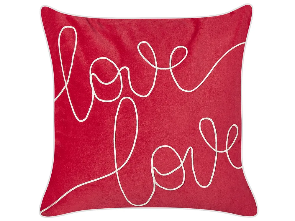 Velvet Cushion 45 x 45 cm Red SIDERASIS