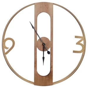 Wall Clock ø 50 cm Light Wood MULHOUSE