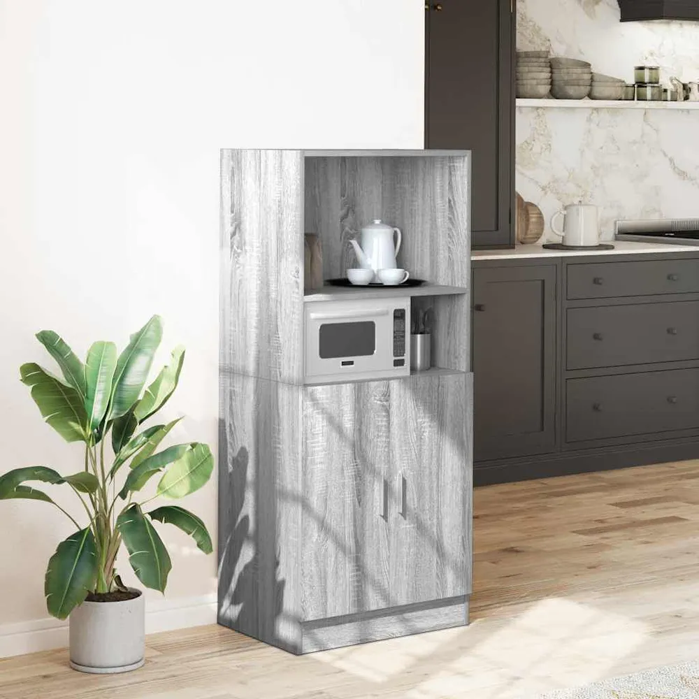 Armário cozinha 57x41,5x131,5 cm derivados madeira sonoma cinza