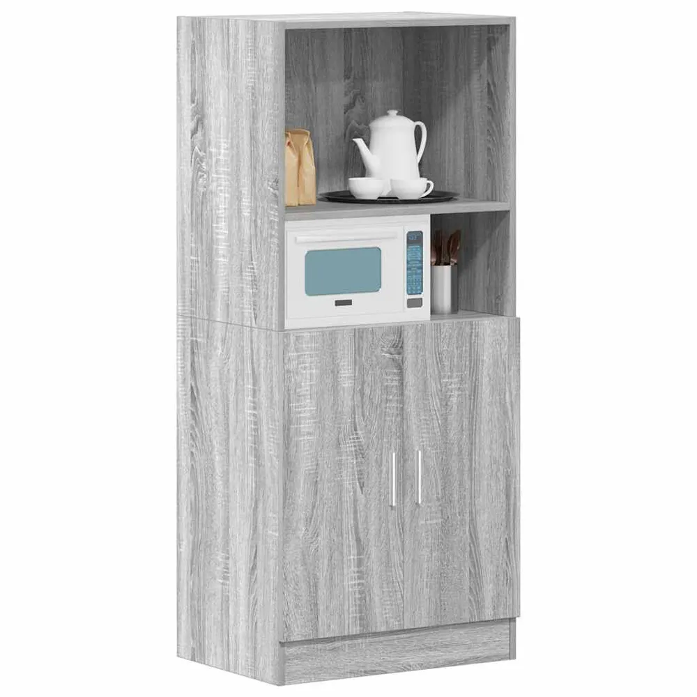 Armário cozinha 57x41,5x131,5 cm derivados madeira sonoma cinza
