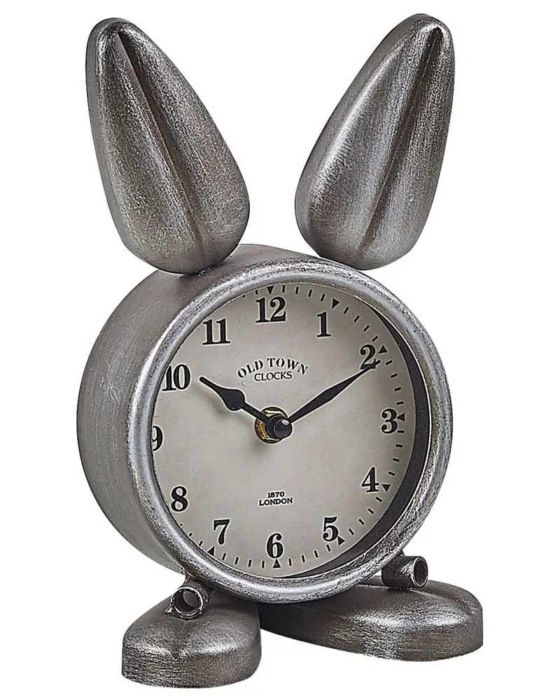 Cuco Decorativo Relógio de mesa prateado 24 cm THUSIS