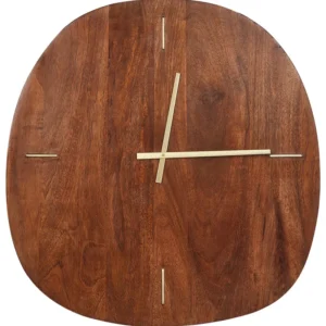 Wall Clock 59 x 60 cm Dark Wood TAPTI