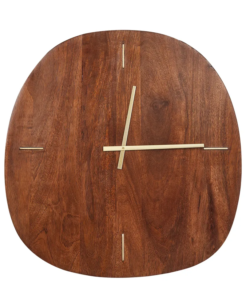 Wall Clock 59 x 60 cm Dark Wood TAPTI