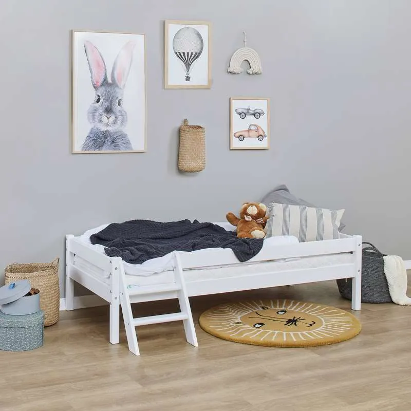 Kid'oh Cama infantil - 70x160 cm - Branco Lavável 60°C