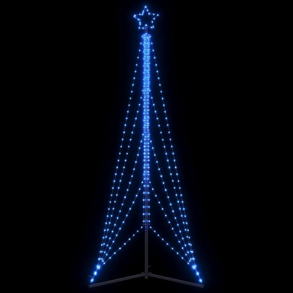 Arranjo de Flores Artificiais LED Árvore de Natal 525 LEDs Azul 302 cm