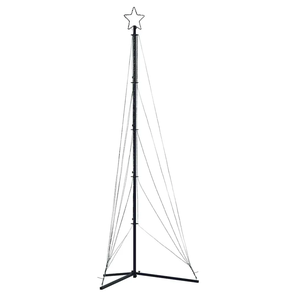 Arranjo de Flores Artificiais LED Árvore de Natal 525 LEDs Azul 302 cm
