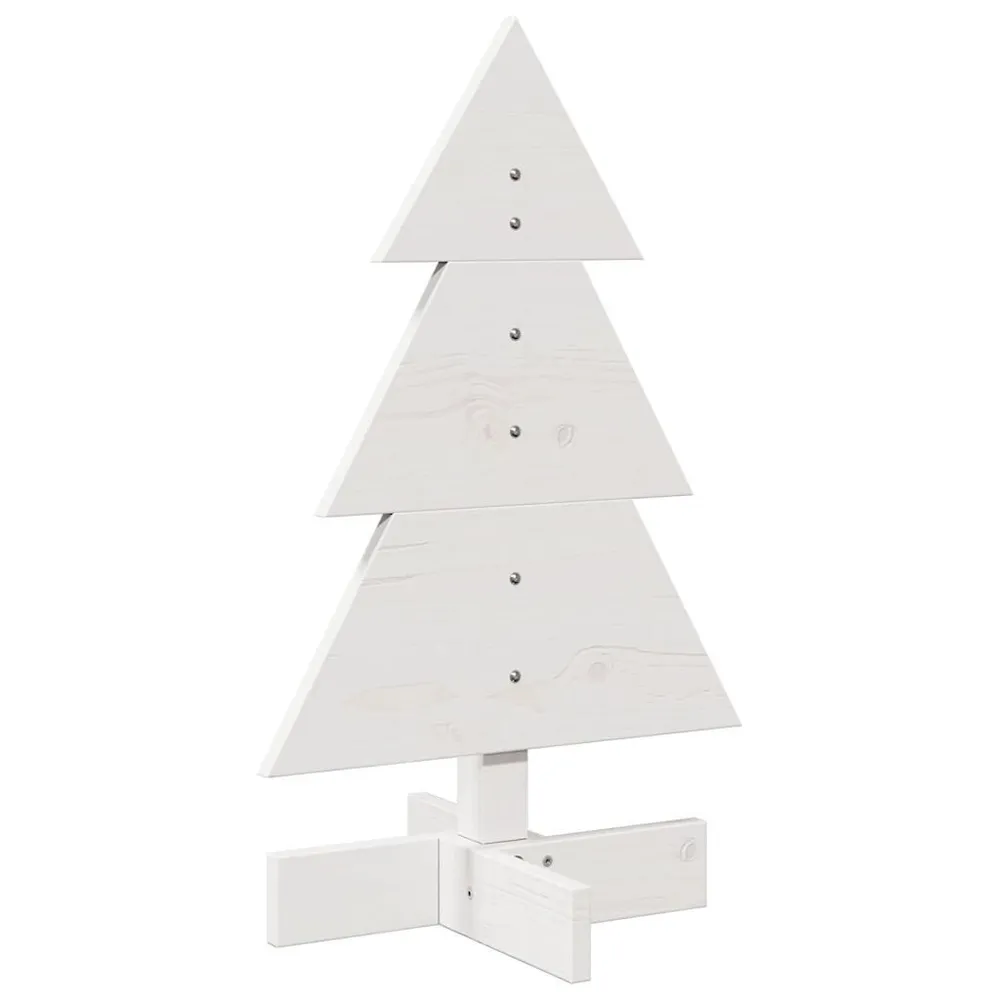 Planta Artificial em Vaso Árvore Natal decorativa 60 cm madeira de pinho maciç branco