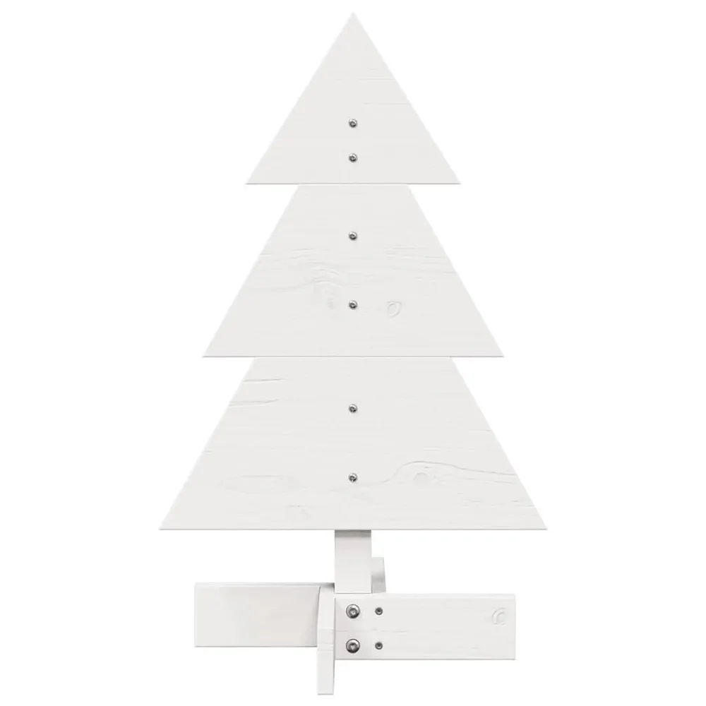 Planta Artificial em Vaso Árvore Natal decorativa 60 cm madeira de pinho maciç branco
