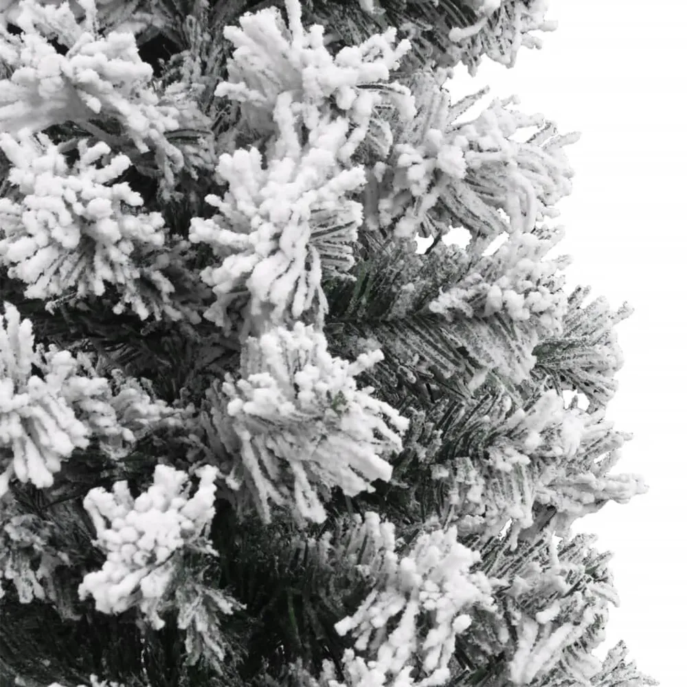 Planta de Parede Artificial Árvore de Natal artificial fina com neve 150 cm PVC verde