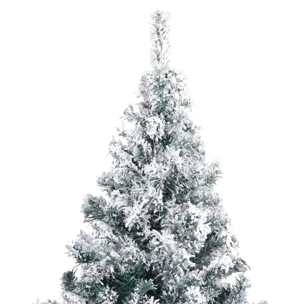 Árvore de Natal artificial com flocos de neve 240 cm PVC verde Conjunto de 6 Unidades
