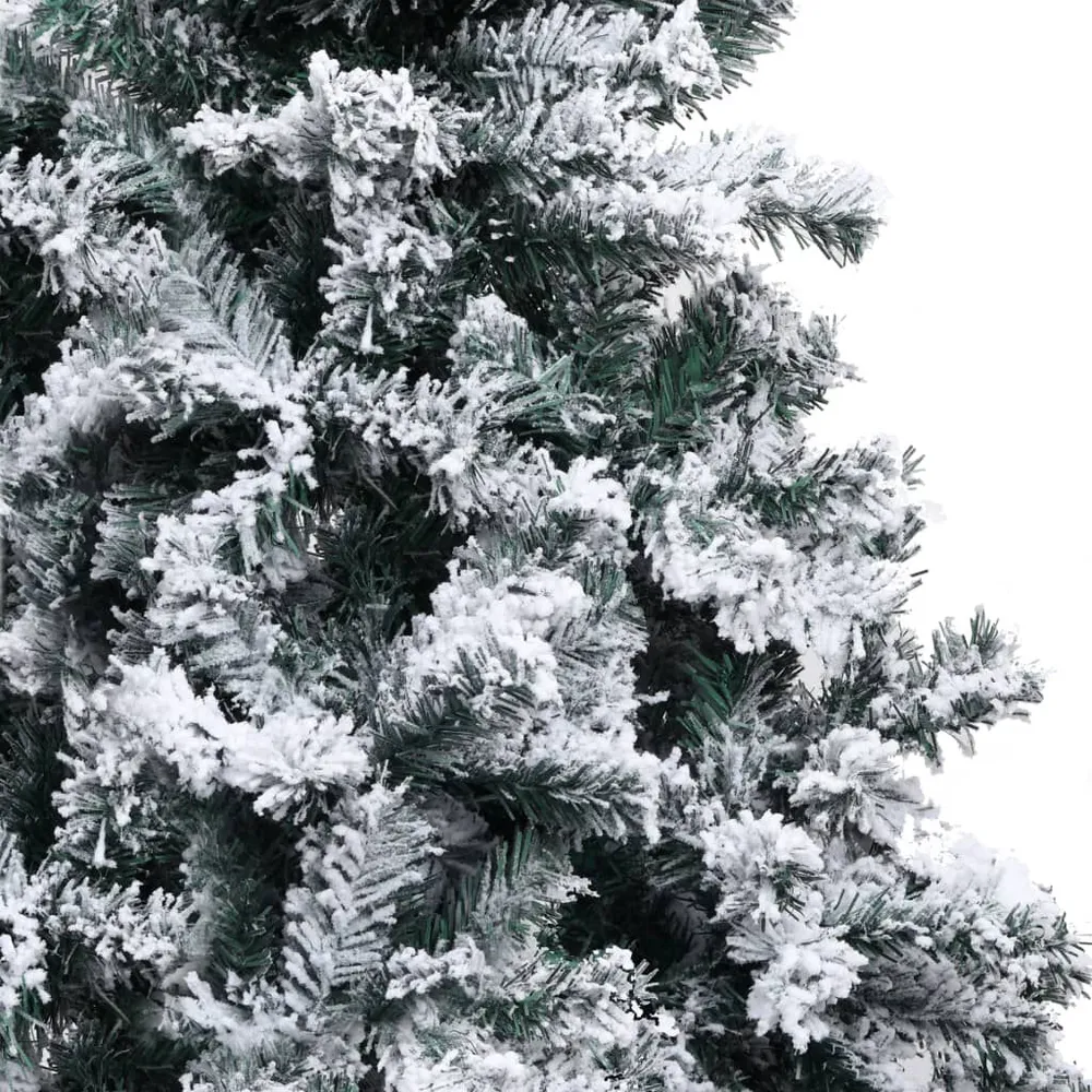 Árvore de Natal artificial com flocos de neve 240 cm PVC verde Conjunto de 6 Unidades