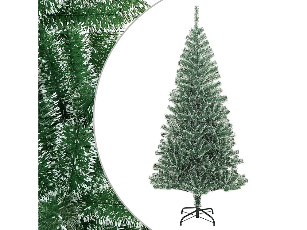 Árvore de Natal artificial com flocos de neve 180 cm verde Altura 1.2 Metros