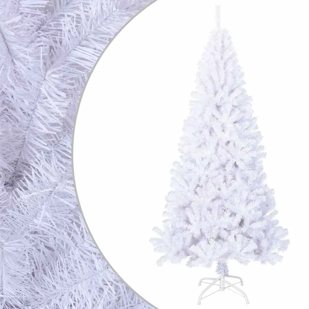 Árvore de Natal artificial com ramos grossos 180 cm PVC branco Cor Verde Natural