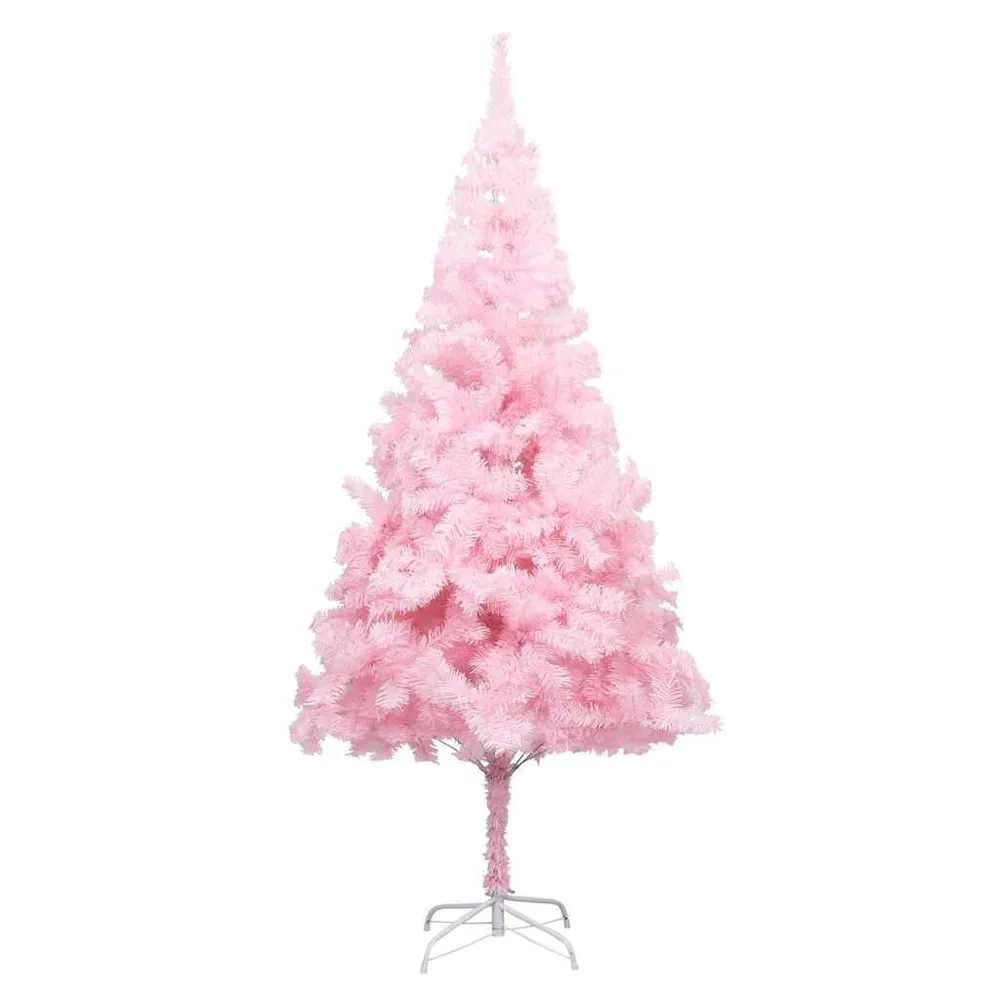 Árvore Natal artificial pré-iluminada com bolas PVC rosa para Mesa de Centro