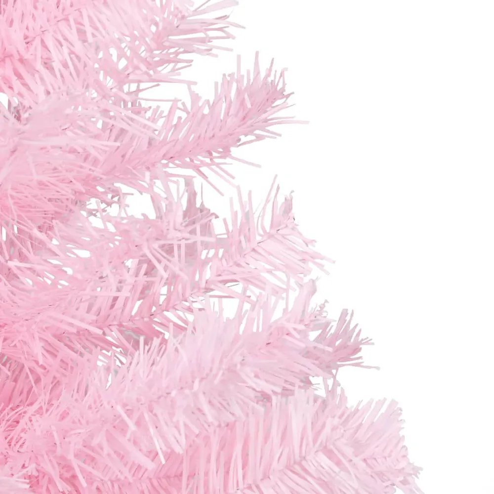 Árvore Natal artificial pré-iluminada com bolas PVC rosa para Mesa de Centro