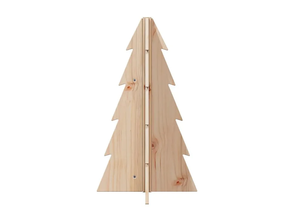 Árvore de Natal decorativa 69,5 cm madeira de pinho maciç com Sistema de Iluminação Integrado