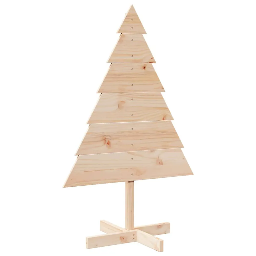 Árvore de Natal em madeira decorativa 110 cm madeira maciç (Modelo Premium)
