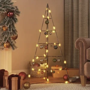Árvore de Natal para decoração 100 cm metálico preto com Suporte Incluso
