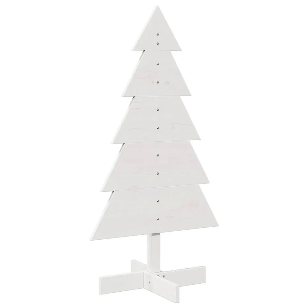 Árvore Premium Árvore de Natal decorativa 100cm madeira de pinho maciç branco