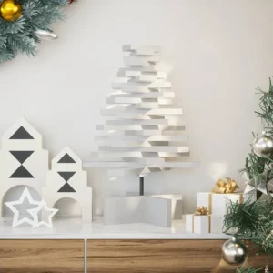 Árvore Premium Árvore Natal decorativa 60 cm madeira de pinho maciç branco