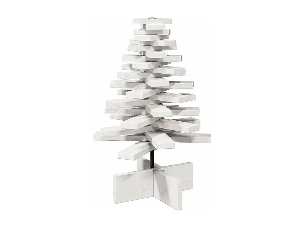 Árvore Premium Árvore Natal decorativa 60 cm madeira de pinho maciç branco