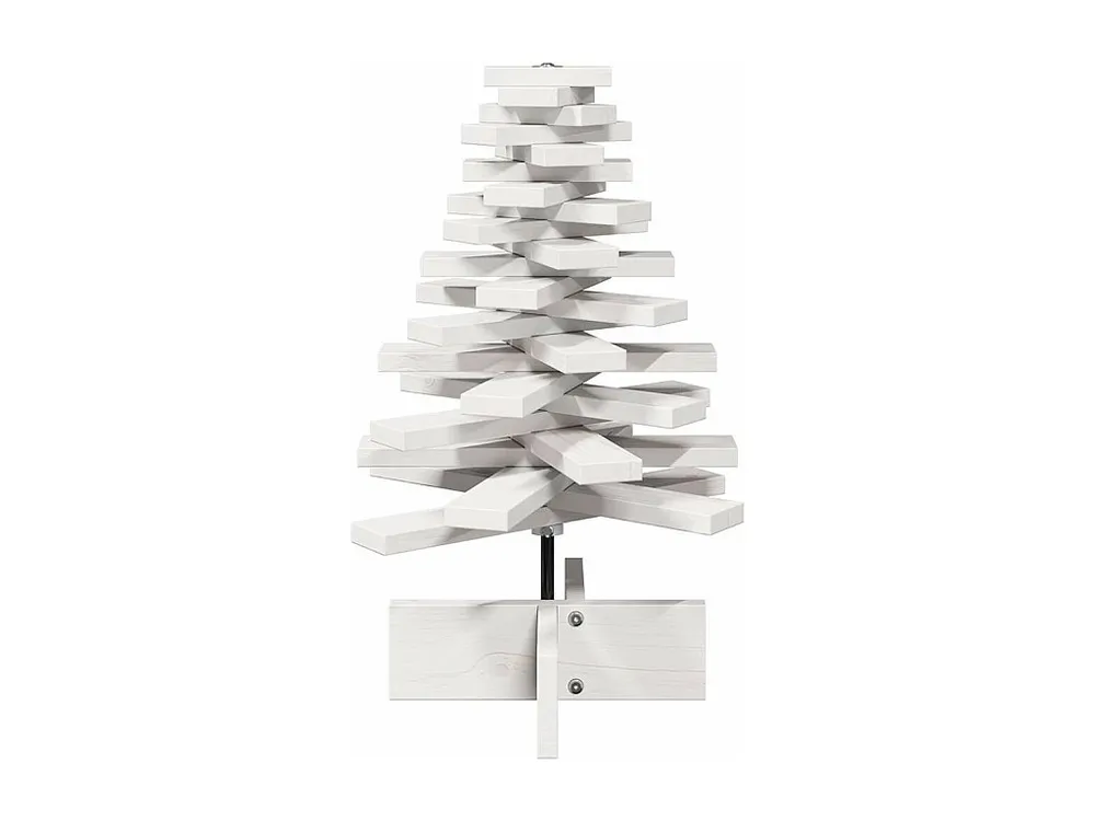 Árvore Premium Árvore Natal decorativa 60 cm madeira de pinho maciç branco